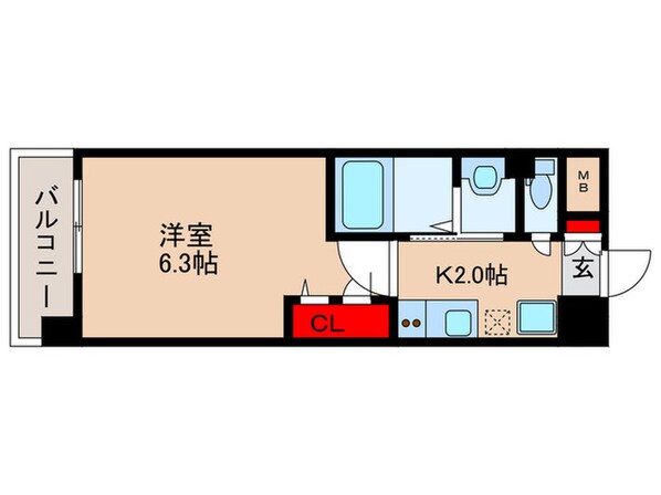 Luxe布施東2の物件間取画像